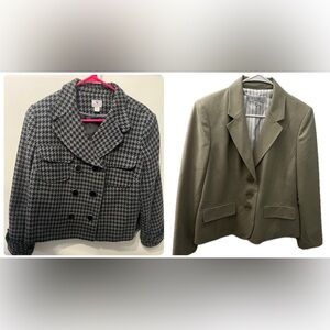 Worthington & Kasper Blazer Bundle – Houndstooth XL + Olive 12P